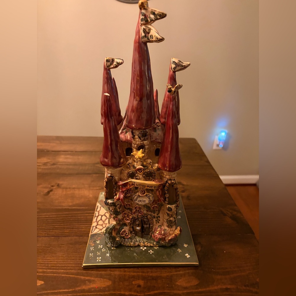 Decorative Castle Figurine with Red Towers
blue sky corp